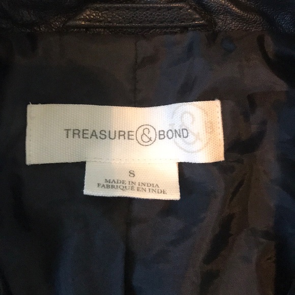 Treasure & Bond Girl’s Leather Jacket Size S - Picture 4 of 6